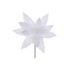 14" White Glitter Poinsettia St 14" White Glitter Poinsettia St