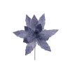14" Pewter Glitter Poinsettia S 14" Pewter Glitter Poinsettia S