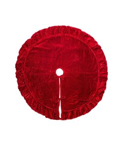 72" Plush Red Velvet Treeskirt