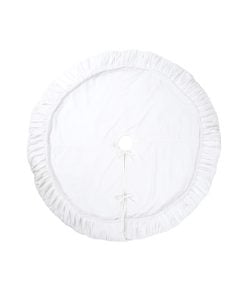 72" Plush White Velvet Treeskir