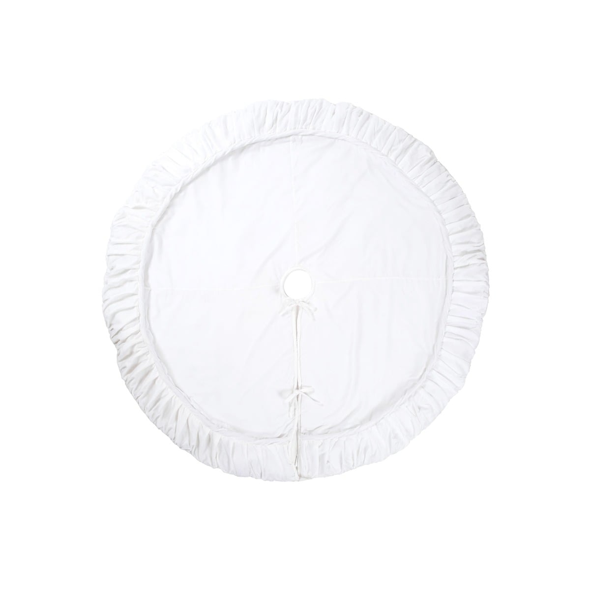 72" Plush White Velvet Treeskir 72" Plush White Velvet Treeskir