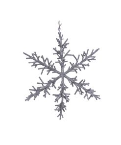 12"Silver Twig Snowflake Orn