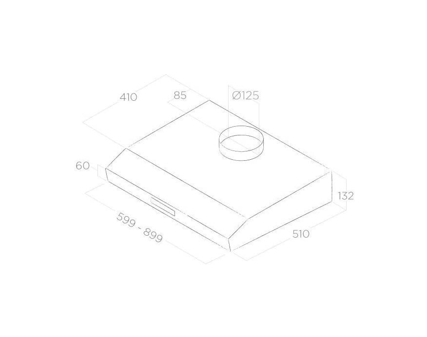ELIHOOKREASTIXF-60-D Elica Krea Cooker Hood 60cm