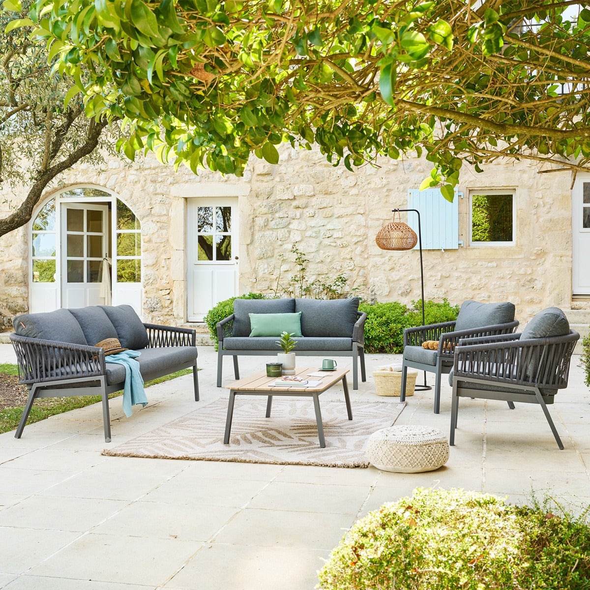 I129342 - I129346 - I129344 Orinego Set - 1 Seater x2 & 3 Seater x1 & 1 Table
