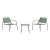 Phuket Square Table + 2 Armchairs Olive