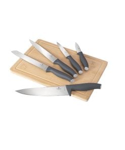 6 Pieces Knife Set With Bamboo Cutting Board