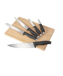6 Pieces Knife Set With Bamboo Cutting Board