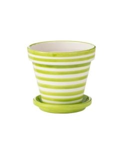 Flowerpot + Plate Granada Ceramic Green X-Large