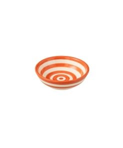 Bowl Granada Stripes Low Ceramic Orange Small