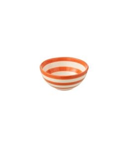 Bowl Granada Stripes High Ceramic Orange Small