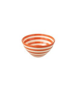 Bowl Granada Stripes High Ceramic Orange Medium