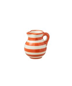 Pitcher Granada Stripes Ceramic Orange Small