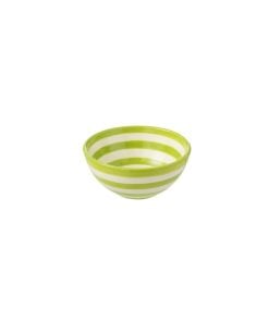 Bowl Granada Stripes High Ceramic Green Small