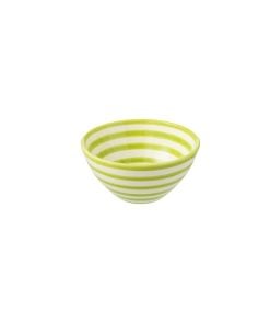 Bowl Granada Stripes High Ceramic Green Medium