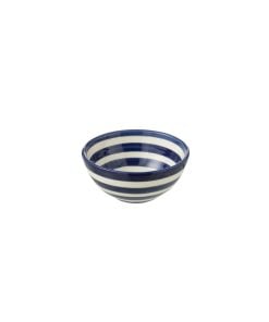 Bowl Granada Stripes High Ceramic Blue Small