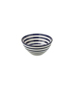 Bowl Granada Stripes High Ceramic Blue Medium
