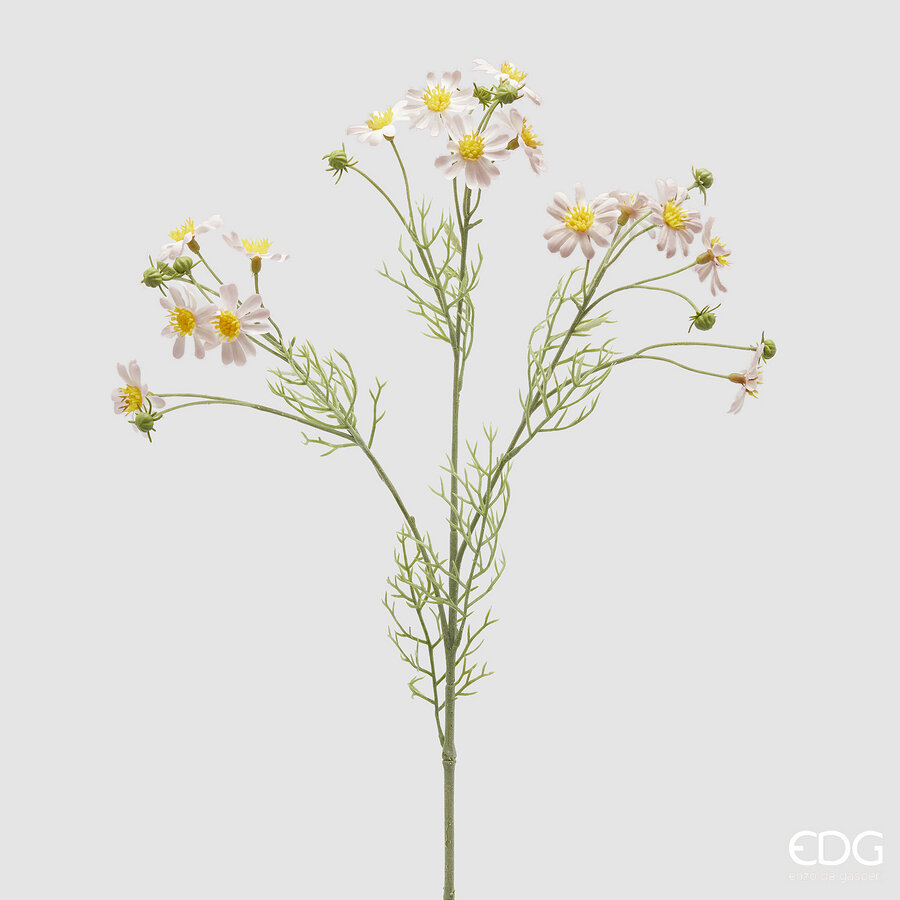 I134701 Chamomile Branch With Leaves Pink