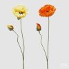 Poppy Branch With Bud Assortment Of 2 Yellow Orange Poppy Branch With Bud Assortment Of 2 Yellow Orange