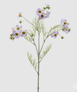 Cosmos Branch With Leaves Lavender