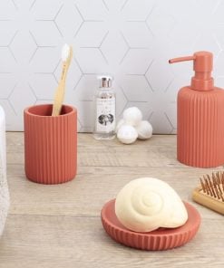 Tumbler Stripes Terracotta Bathroom Set