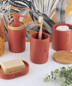 Polyresin Terracotta Bathroom Set