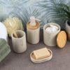 Polyresin Beige Bathroom Set Polyresin Beige Bathroom Set
