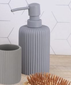 Tumbler Stripes Grey Bathroom Set