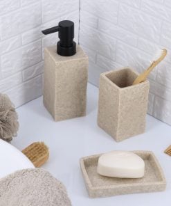 Stone Beige Bathroom Set