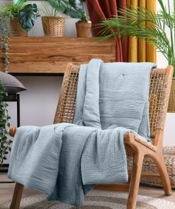 Coline Plaid 180 X 220 Bleu