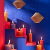 Outdoor Candle Pillar Yellow