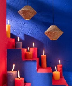 Outdoor Candle Pillar  Orange