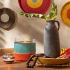 Set Of 3 Plates Paper Mache Yellow