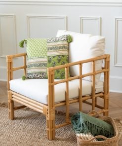 Cushion Flowers With Tassels Green