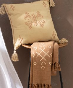 Cushion Ethnic With Tassels 2 Assorted