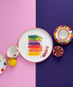 Plate Stripes Porcelaine