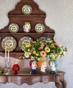 Sicily Head Vase With Grapes