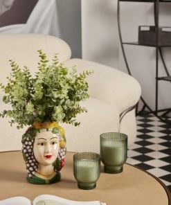 Sicily Head Vase With Grapes