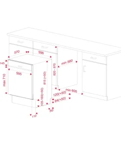Teka Semi Integrated Dishwasher 14 Settings Teka Semi Integrated Dishwasher 14 Settings