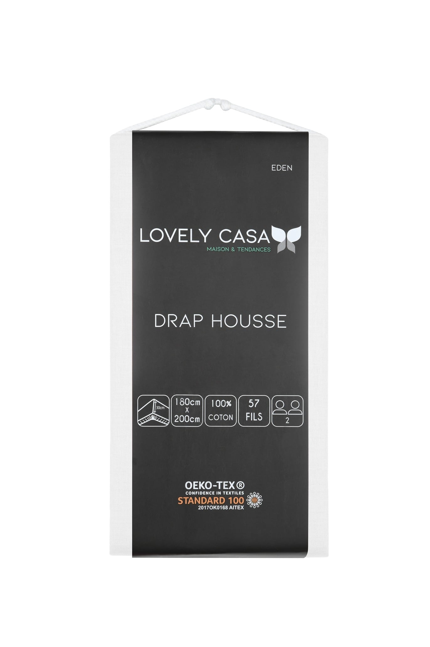 I133296 Eden Drap Housse 180 X 200