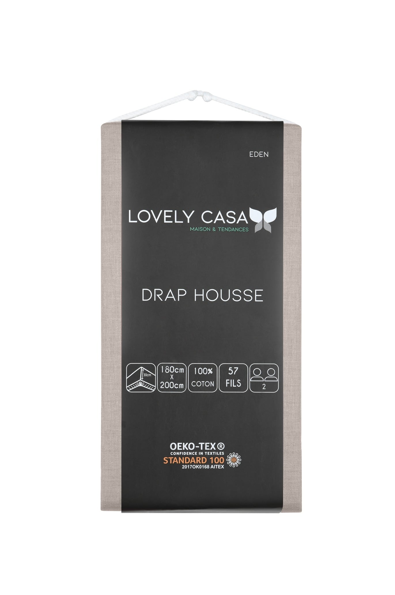I133297 Eden Drap Housse 180 X 200