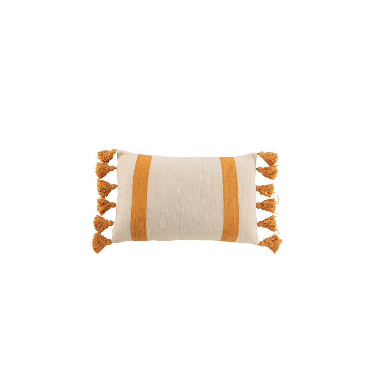 I134102 Cushion Bea Groo Rectangular Ocher