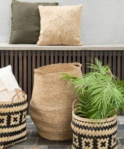 Cushion Embroidery Cotton Beige