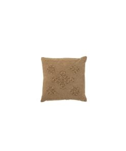 Cushion Embroidery Cotton Brown