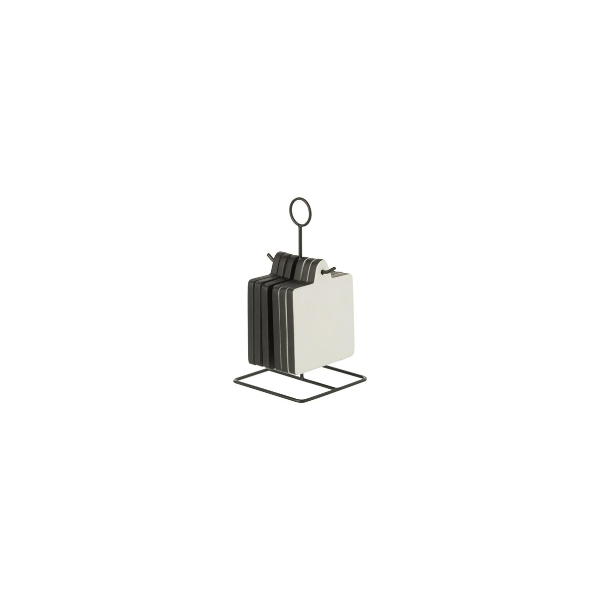 I134120 Coaster Square Vik Wood Black & White