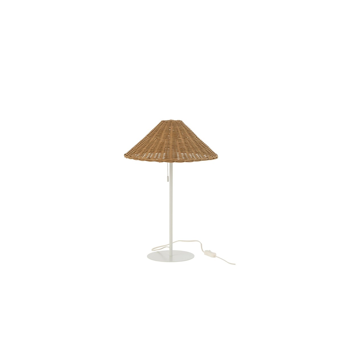 Table Lamp Metal/Rattan Natural