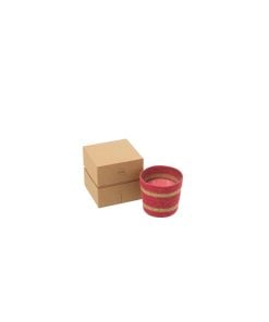 Scented Candle Basket Wax Fuchia Small