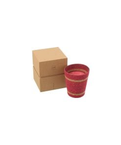 Scented Candle Basket Wax Fuchia Large