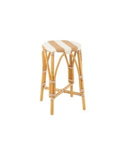 Stool Rattan Beige/White Large