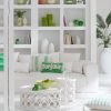 Cushion Bjr Tufted Green/White Cushion Bjr Tufted Green/White