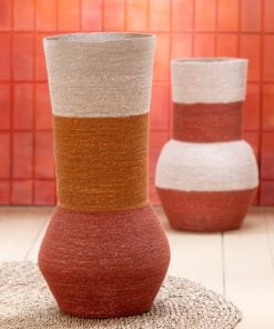 Vase Strip Seagr Natural/Rust/Terracota
